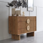 Acacia Ribbed Chest Of Drawers