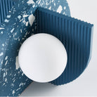 Ribbed Table Lamp Blue