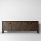 Dark mango wood low sideboard