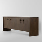 Japandi style dark wood sideboard