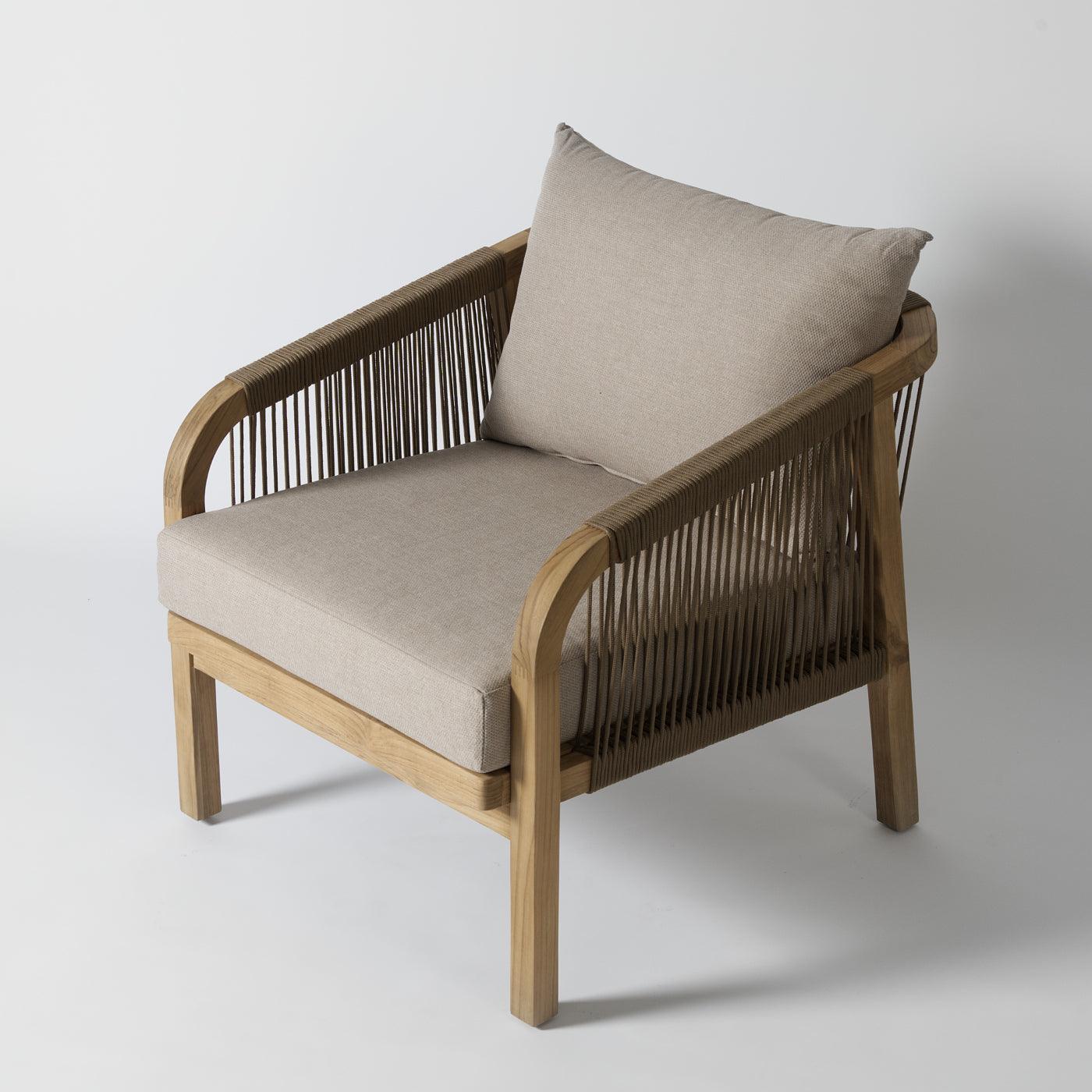 Teak garden chair with cushions
