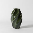 Twisted green vase