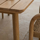 Hardwood patio table