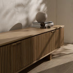 Palea Oak Slatted TV Stand