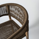 brown rope outdoor dining chair