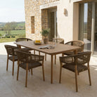 Outdoor wooden dining set