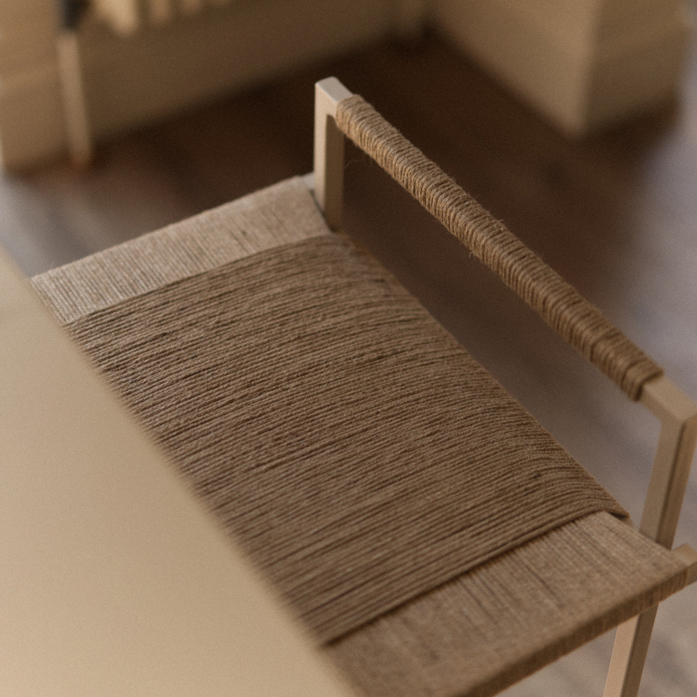 natural rope stool