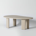 Taupe coffee table with organic shape