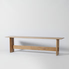 Solid oak dining bench