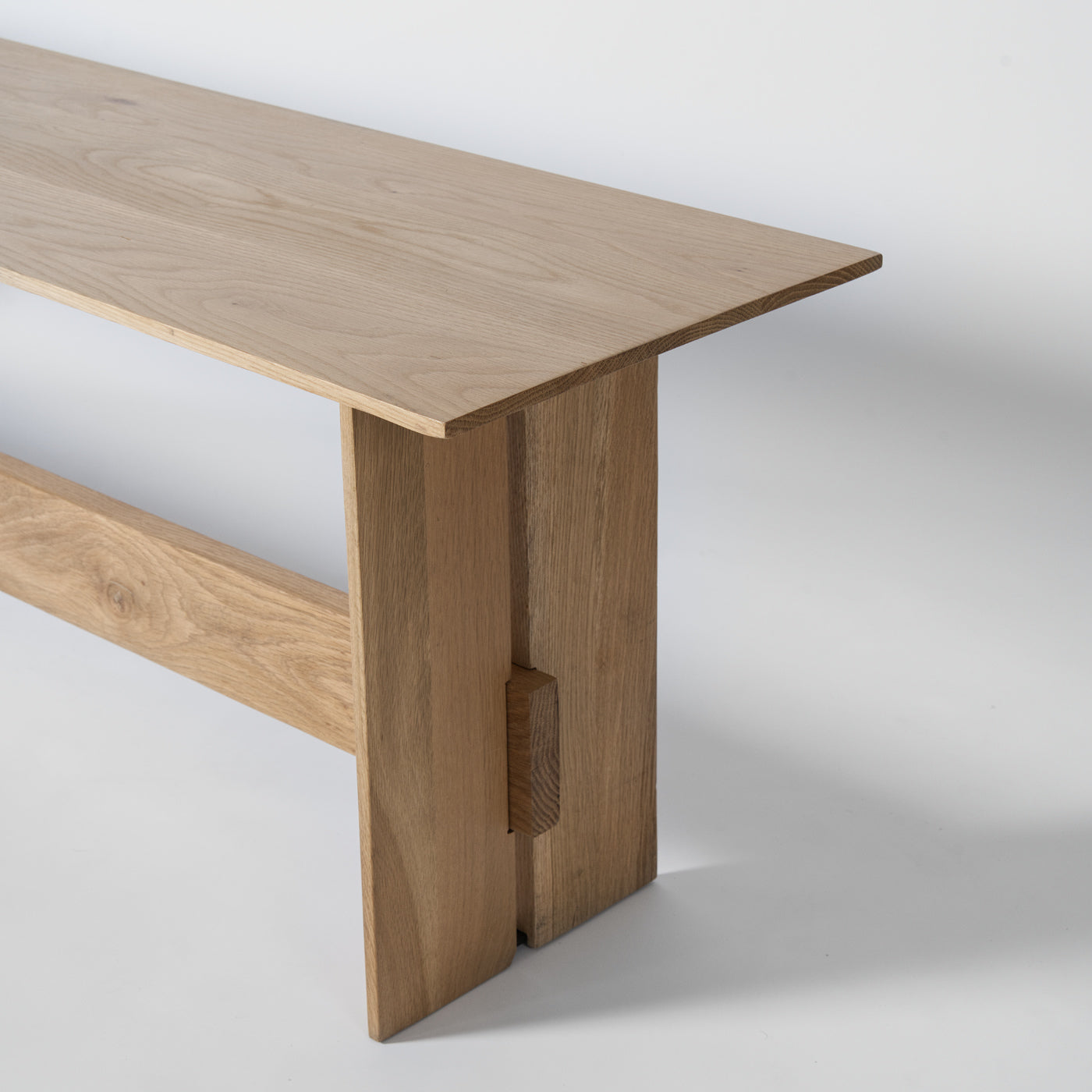 Scandi oak bench