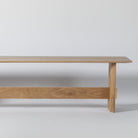 Solid wood dining bench