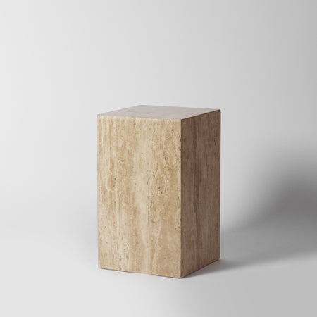 Travertine Side Table