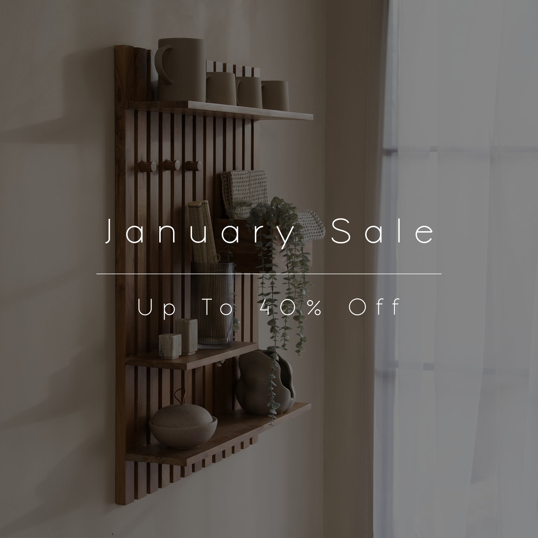 Slatted shelf january sale