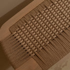 arven solid light oak woven dining bench