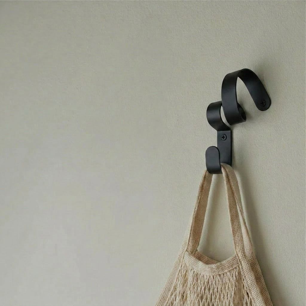 Black ribbon door hook