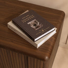 riva dark walnut wood sliding 2 door tv unit
