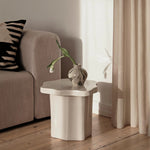 Kado White Ceramic Side Table