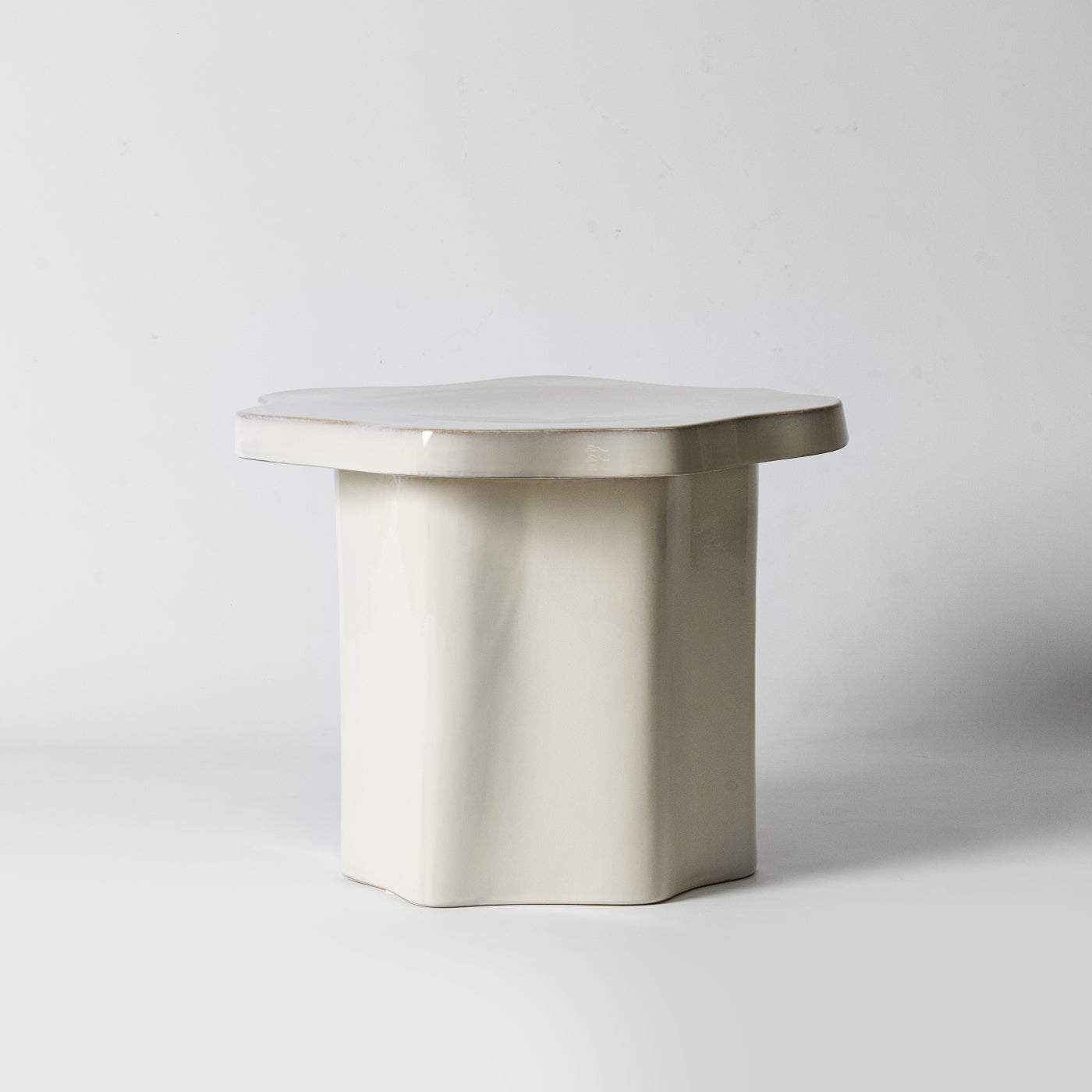 Glased ceramic side table