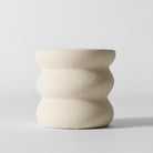 Textured white plant pot