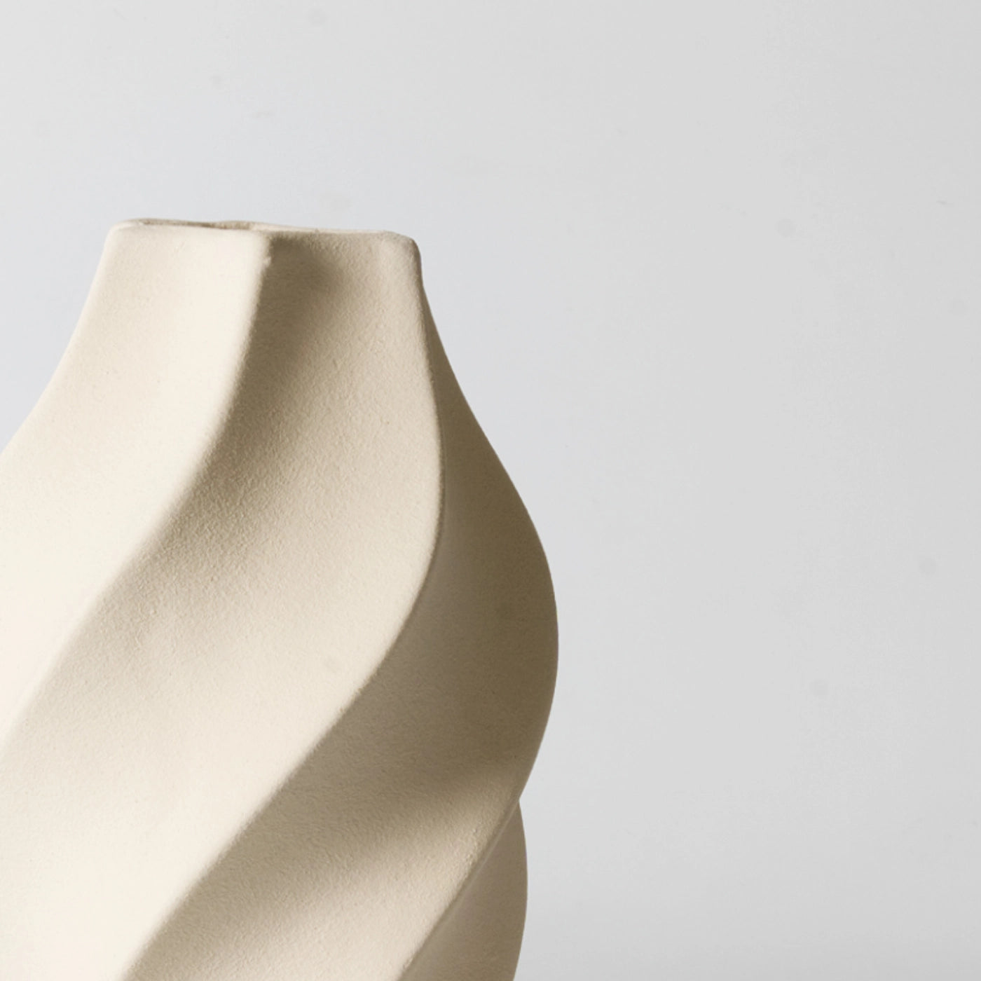 White flower vase
