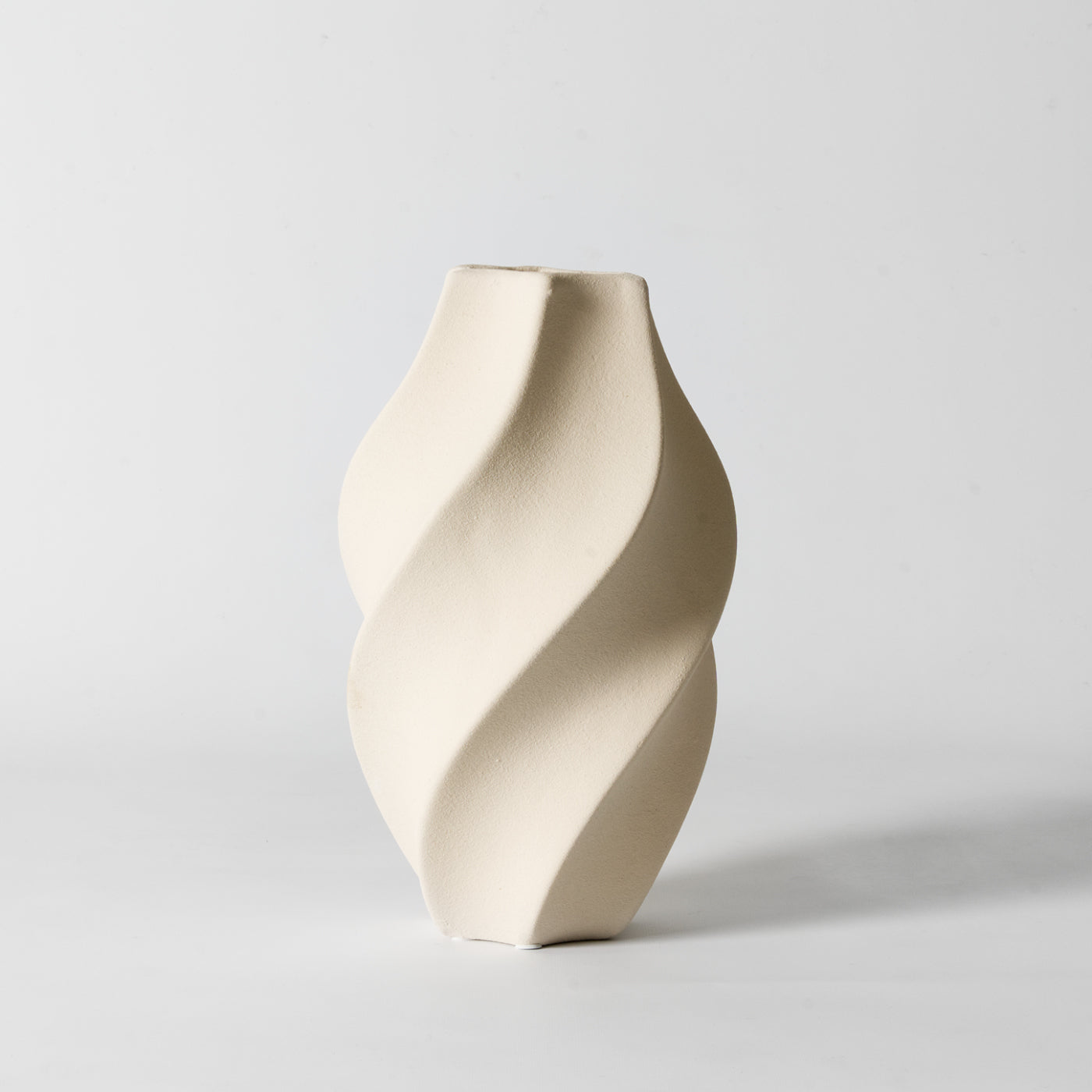 Textured white vase