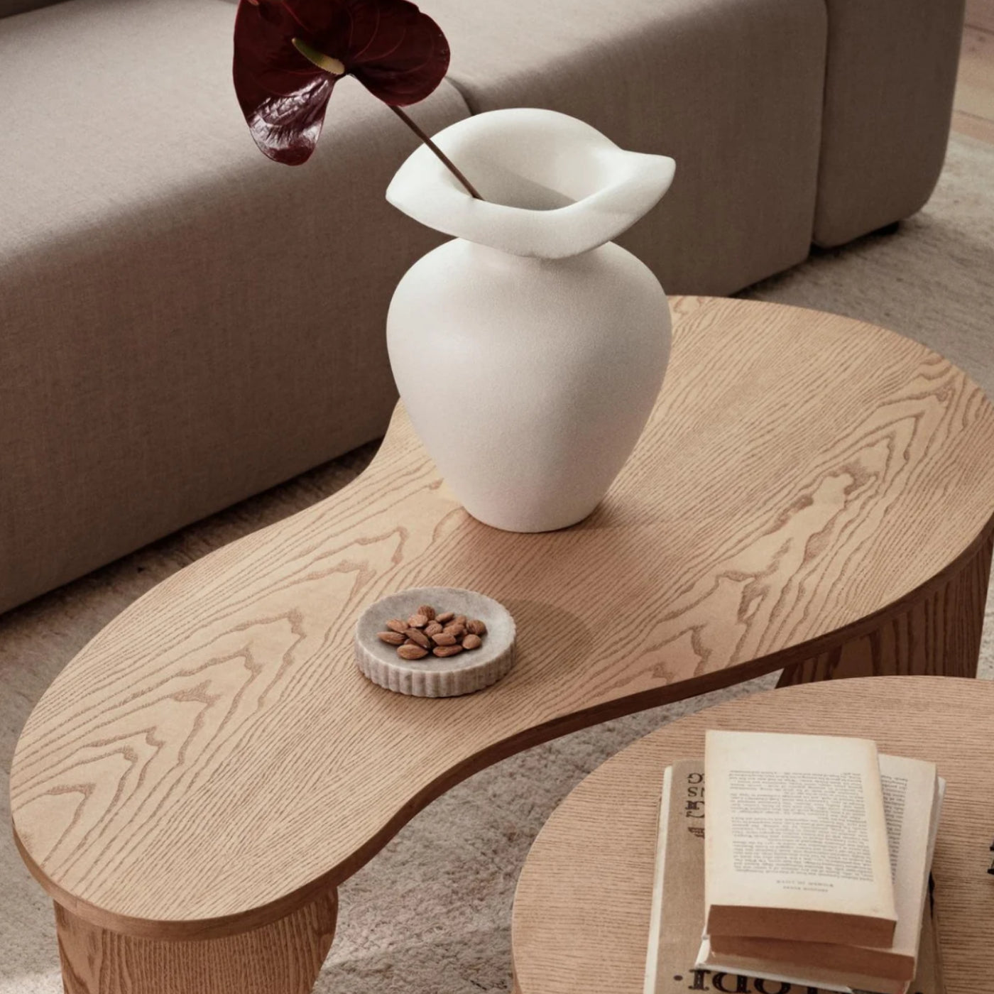 Textured wooden vase