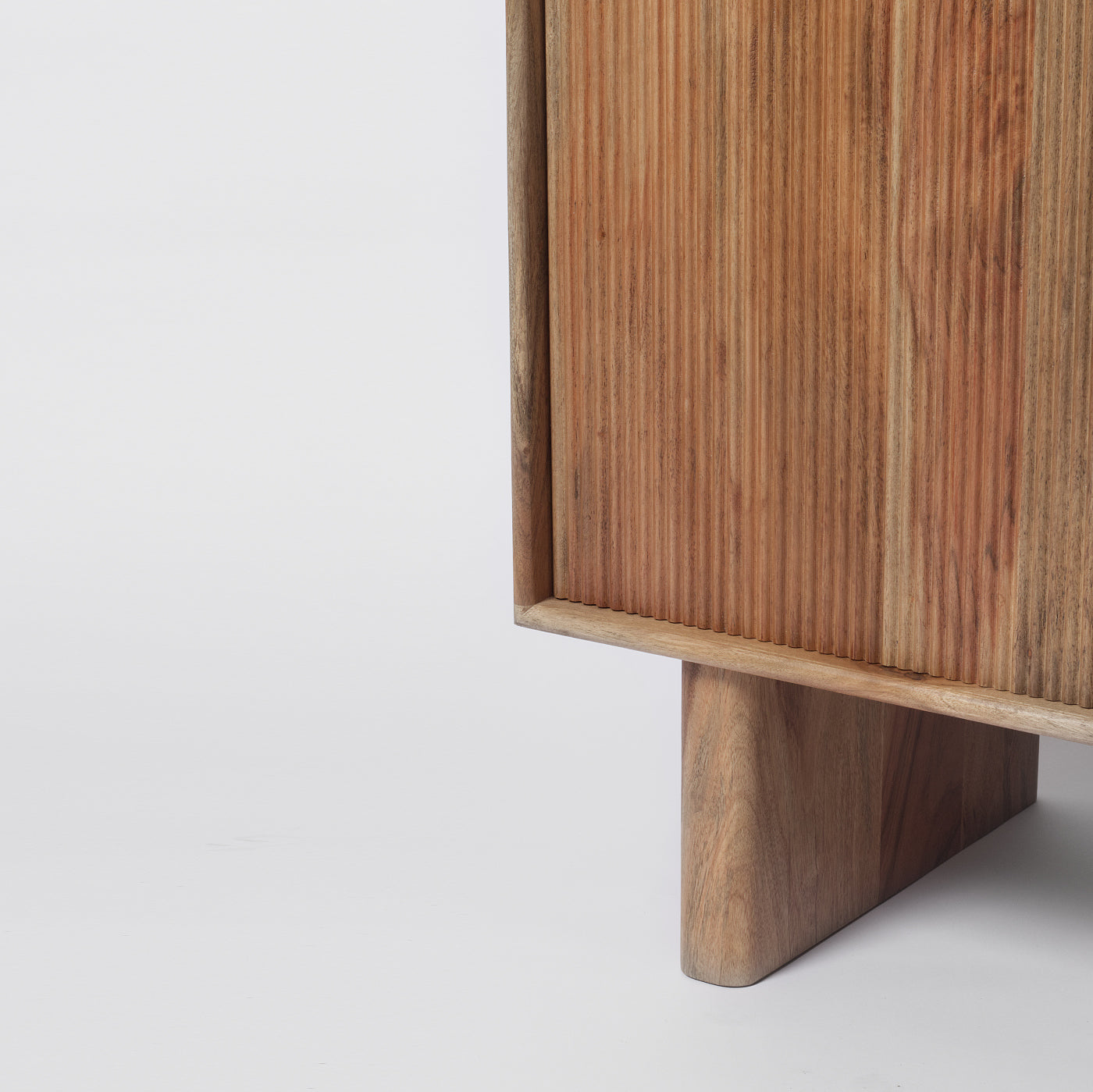 Acacia ribbed cabinet