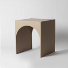Arched side table beige 