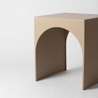 Arched side table beige 