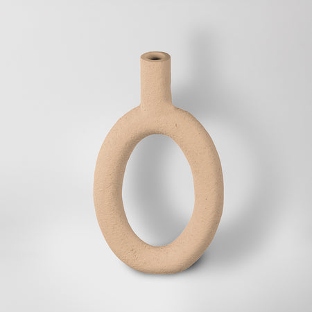 Beige Hoop Candle Holder