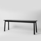black nordic dining bench