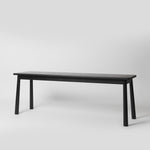 Lena Nordic Dining Bench, Black