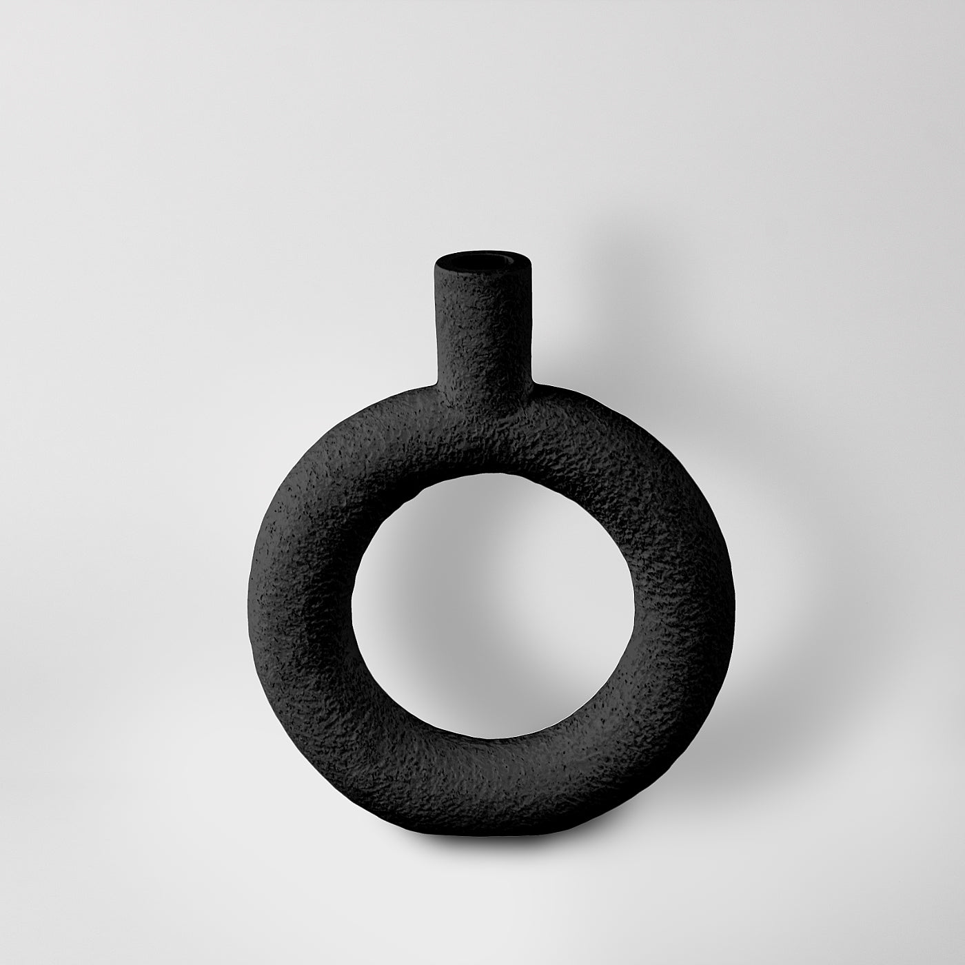 Black Donut Candle Holder