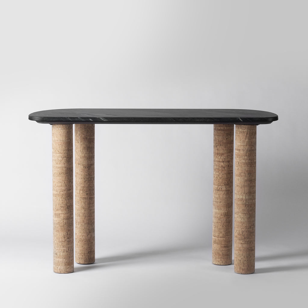 Black marble console table