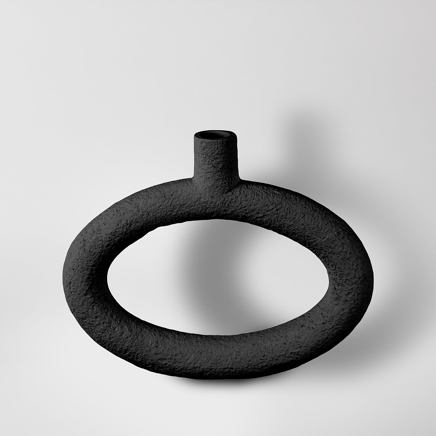 Black Oval Candle Holder