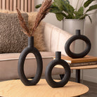 Black Oval Candle Holder