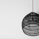 Black wicker ceiling light