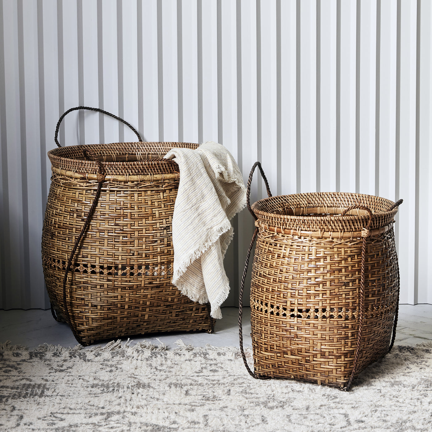 basket with handles