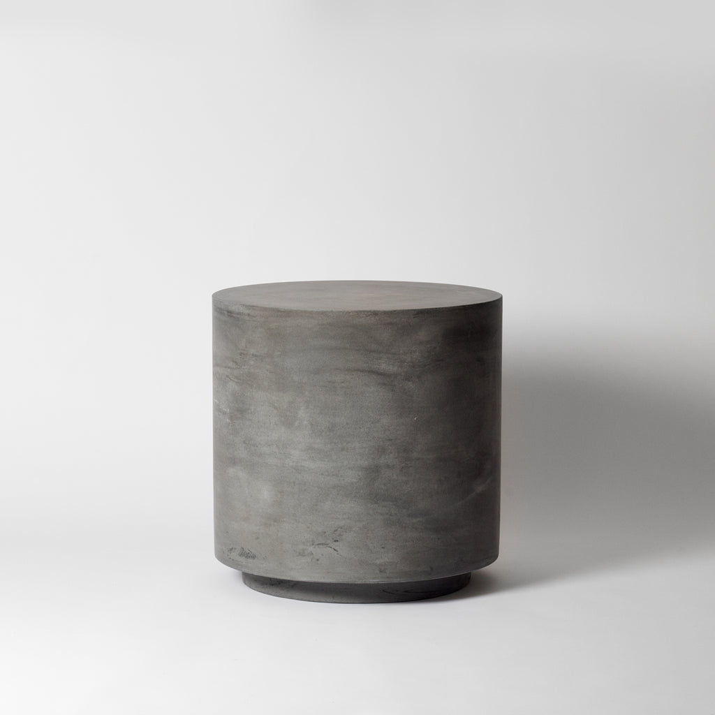 Round concrete side table
