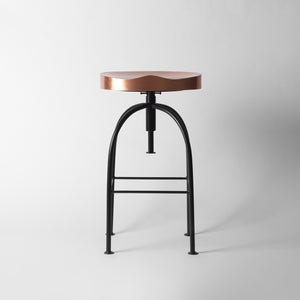 Adjustable copper bar stool