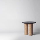 Black marble side table