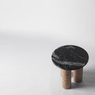 Black marble side table