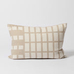 Sjakk Beige Rectangle Cushion