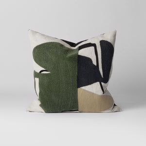green abstract cushion 