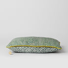 Green patterned cushion
