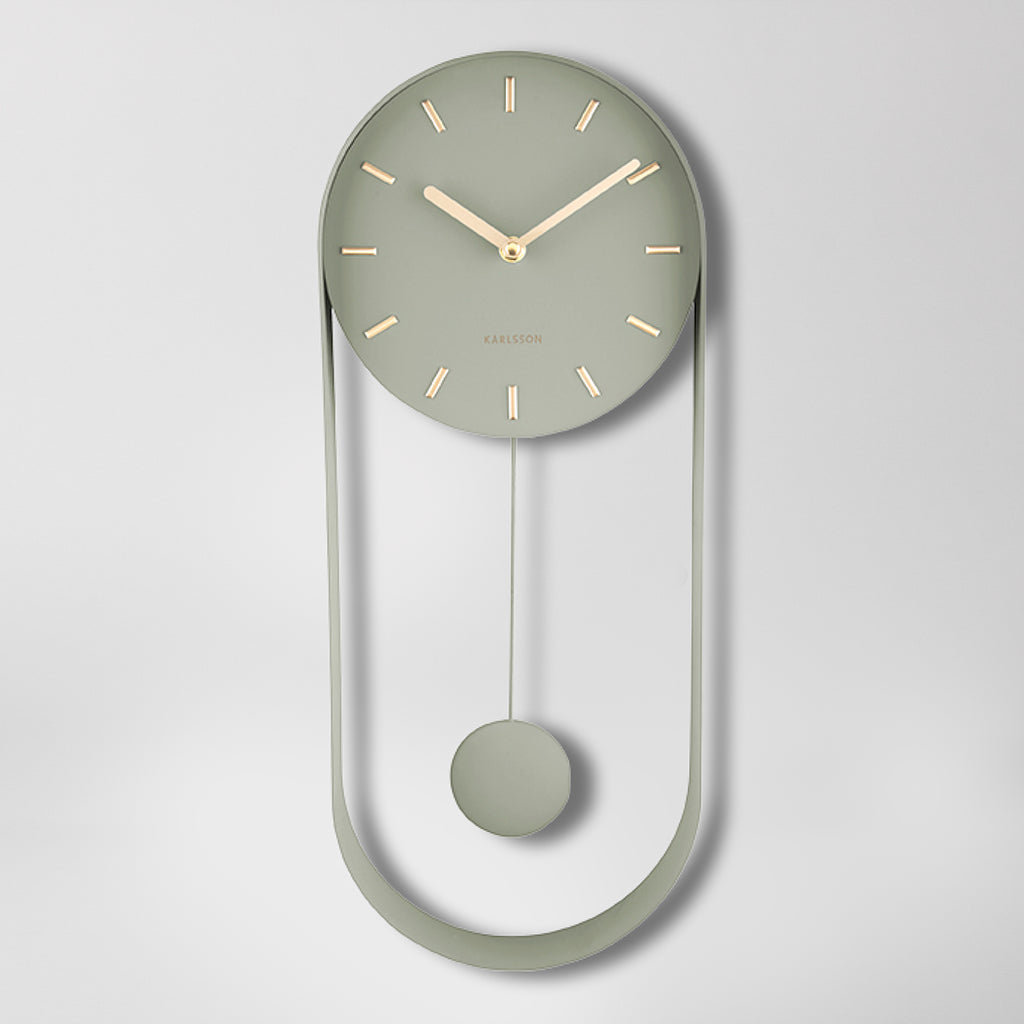 Jorey Green Pendulum Wall Clock, Contemporary