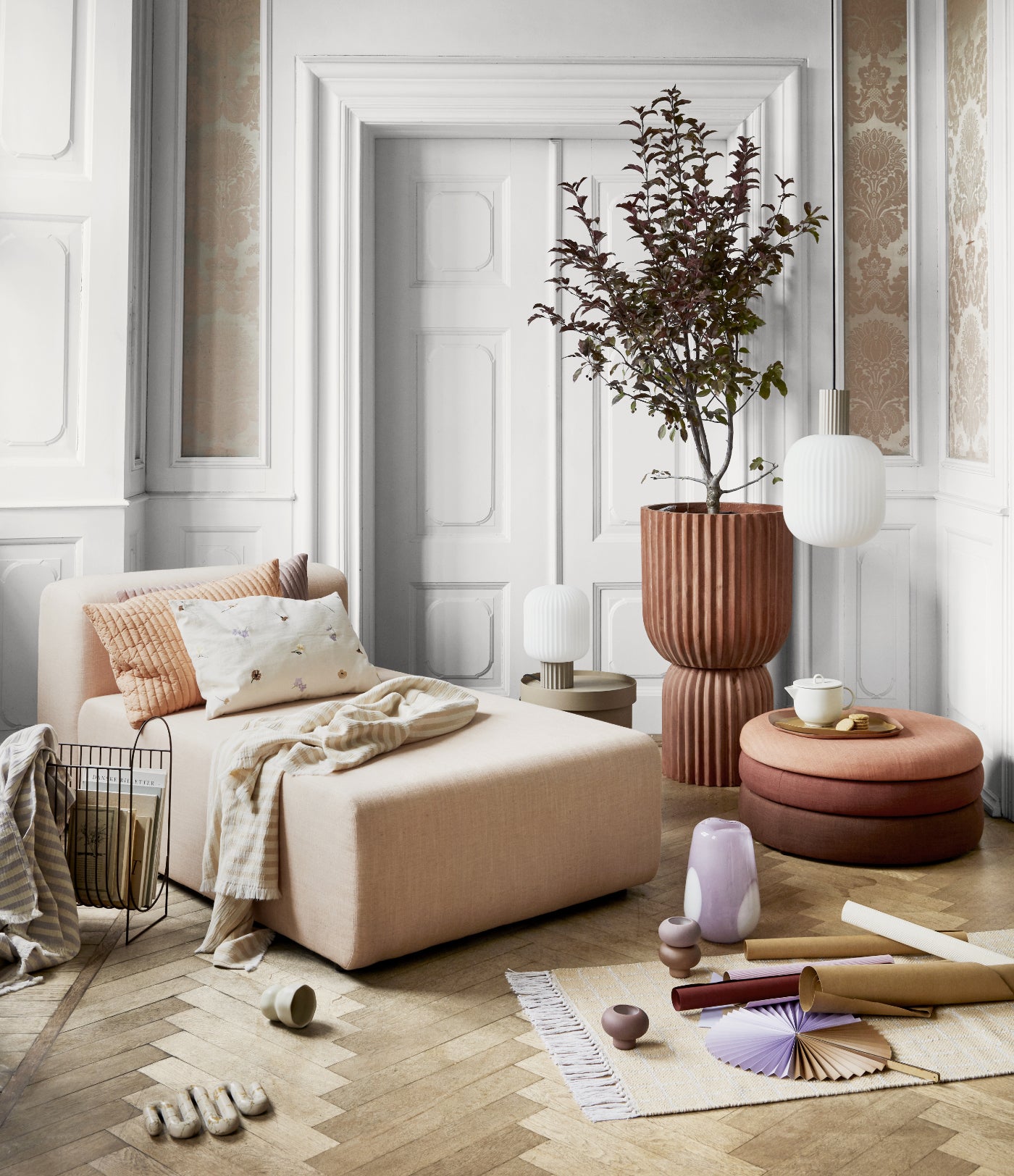 Large frosted pendant light