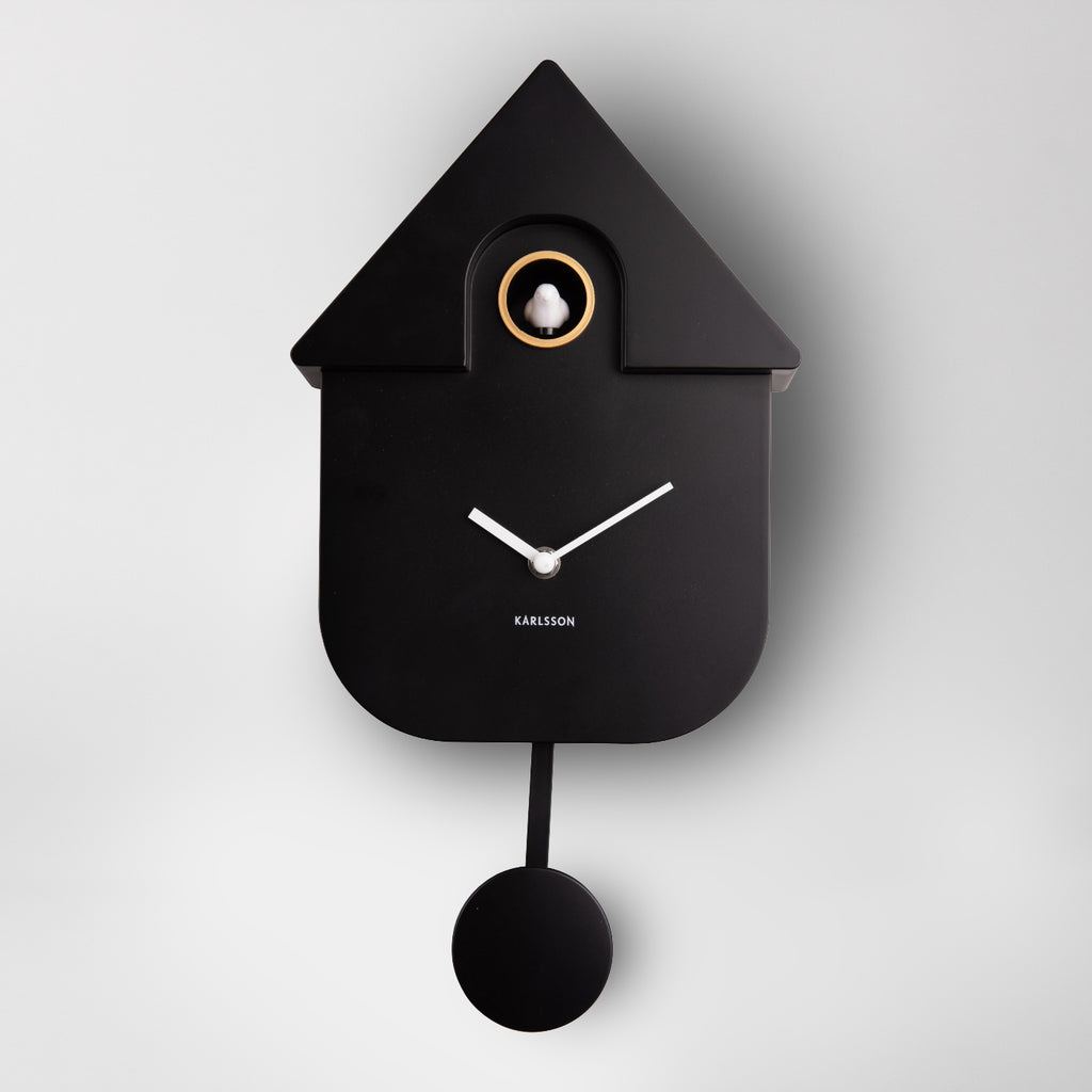Leif Matte Black Cuckoo Clock