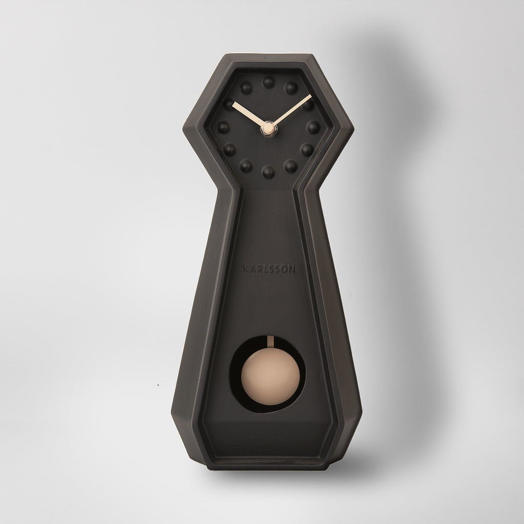 Trusk Matte Black Pendulum Desk Clock