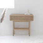 Rattan console table